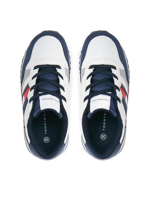 Tommy Hilfiger Men's White & Navy Sneakers | Tommy Hilfiger In Lebanon