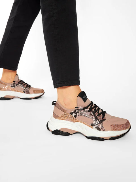Steve Madden Women's Rose Gold Animal Printed Ajax Sneakers |Steve Madden In Lebanon
