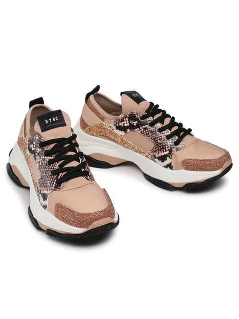 Steve Madden Women's Rose Gold Animal Printed Ajax Sneakers |Steve Madden In Lebanon