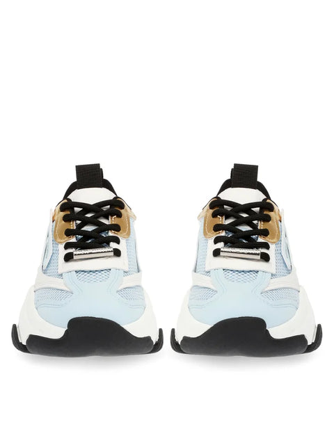 Steve Madden Women's Light Blue & Gold Possession-E Sneakers | Steve Madden In Lebanon