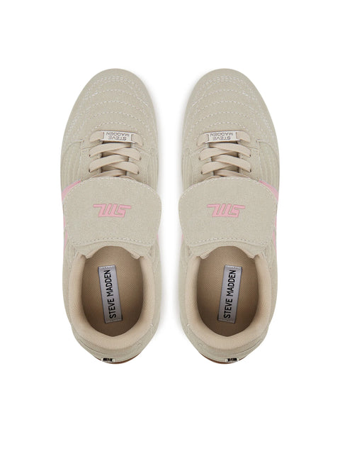 Steve Madden Women's Bone & Pink Freekick-E Sneakers | Steve Madden In Lebanon