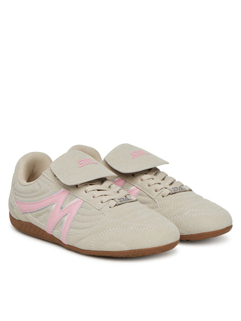 Steve Madden Women's Bone & Pink Freekick-E Sneakers | Steve Madden In Lebanon