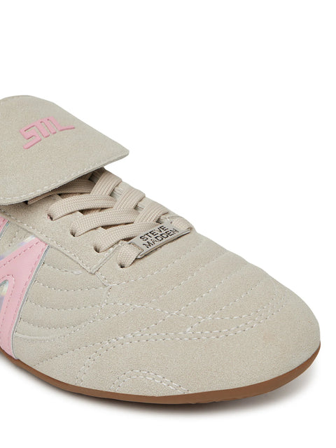 Steve Madden Women's Bone & Pink Freekick-E Sneakers | Steve Madden In Lebanon