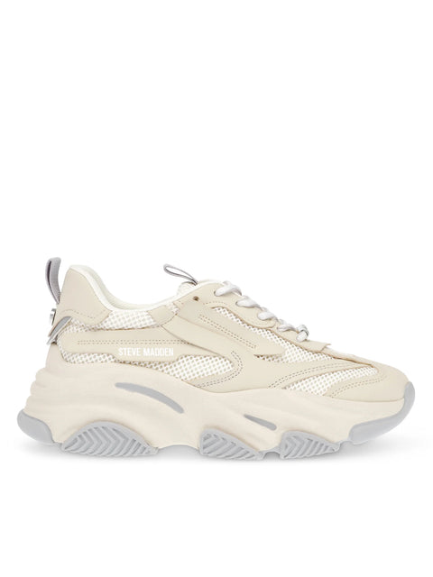 Steve Madden Women's Bone & Blue Possession-E Sneakers | Steve Madden In Lebanon