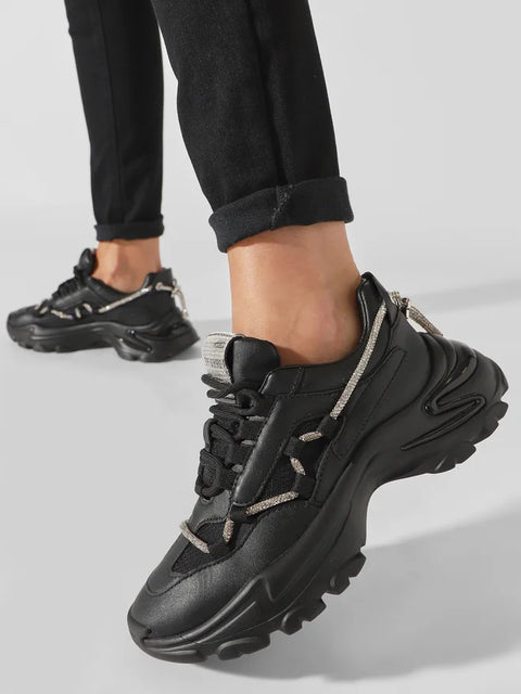Steve Madden Women's Black Miracles Sneakers |Steve Madden In Lebanon