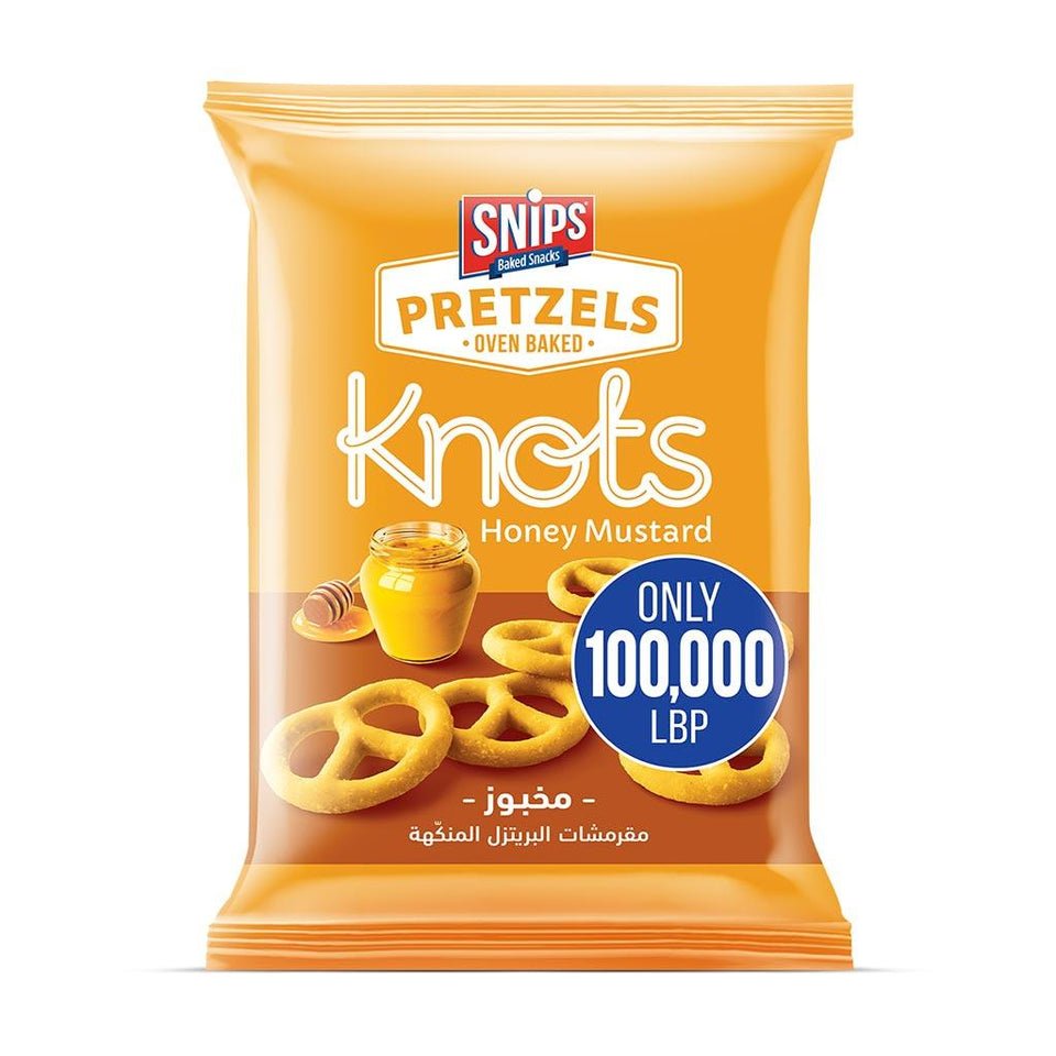 Snips Pretzels Oven Baked Honey Mustard Knots 250g