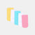 Four pairs of low-cut socks in pastel colors, including yellow, white, light blue, and pink, arranged in a diagonal row on a light gray background.