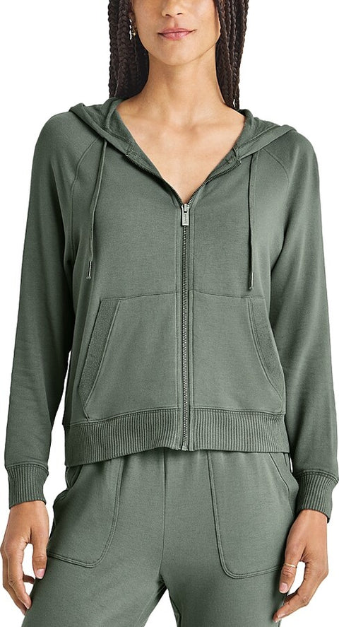 Splendid Women's Khaki Green Super Soft Zip Up Jacket | Splendid In Lebanon