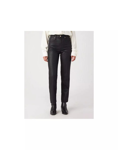 Wrangler Women's Coated Black Barrel Jeans | Wrangler In Lebanon
