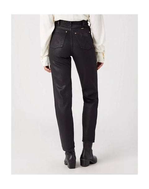 Wrangler Women's Coated Black Barrel Jeans | Wrangler In Lebanon
