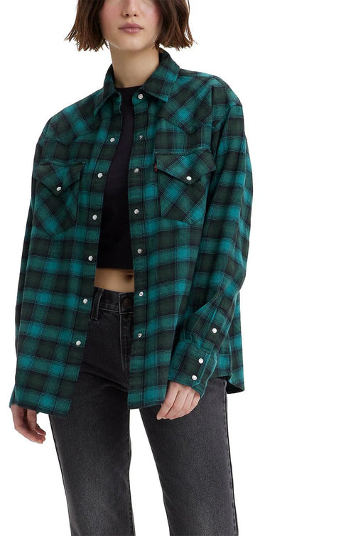Levi's  Women's Petrol Plaid Shirt  |Levi's In Lebanon