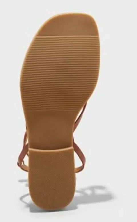 Universal Thread Women's Tan Elizabeth Ankle Strap Sandals With Memory Foam Insole | Universal Thread In Lebanon