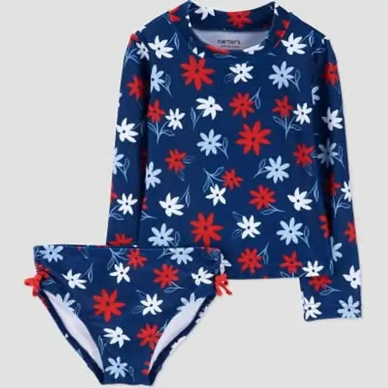 Carter's Just One You Baby Girl's Multicolor Long Sleeve Floral Rash Guard Set | Carter's Just One You In Lebanon