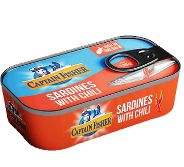 Captain Fisher Sardines With Chili 125g
