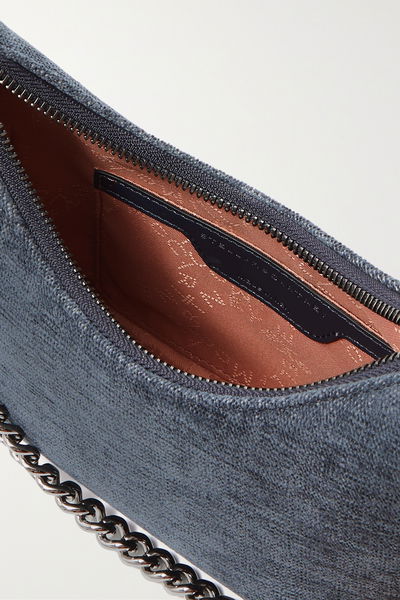 Stella Mccartney Women's Blue Denim Zip Mini Shoulder bag | Stella Mccartney In Lebanon