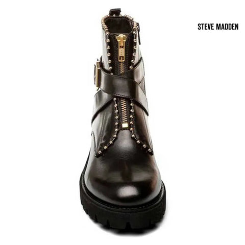 Steve Madden Women's Black Leather Jacky  Ankle Boots  |Steve Madden in Lebanon