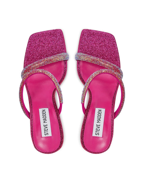 Steve Madden Women's Pink Iridescent Microsuede Emporium-R Sandals | Steve Madden In Lebanon