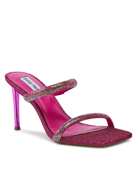 Steve Madden Women's Pink Iridescent Microsuede Emporium-R Sandals | Steve Madden In Lebanon