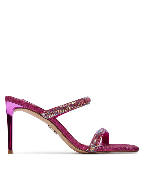Steve Madden Women's Pink Iridescent Microsuede Emporium-R Sandals | Steve Madden In Lebanon