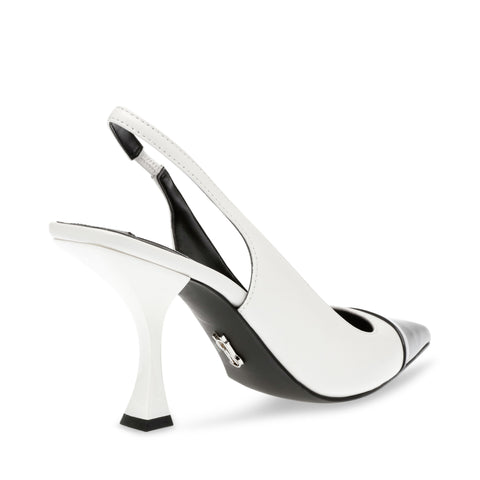 Steve Madden Women's Black & White Leather Niles Heels |Steve Madden In Lebanon