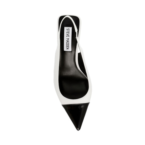 Steve Madden Women's Black & White Leather Niles Heels |Steve Madden In Lebanon