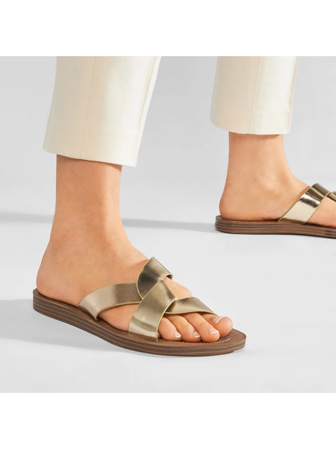 Steve Madden Women's Gold Realm Synthetic Slipper |Steve Madden In Lebanon