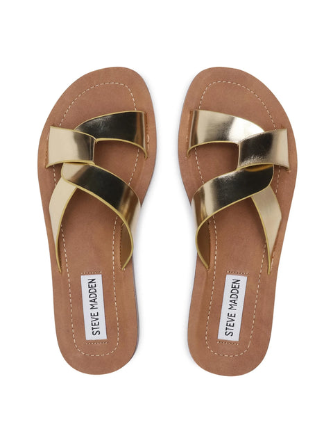 Steve Madden Women's Gold Realm Synthetic Slipper |Steve Madden In Lebanon
