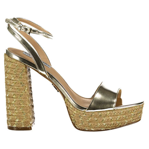 Steve Madden Women's Gold Synthetic Livid Heeled Sandals|Steve Madden In Lebanon