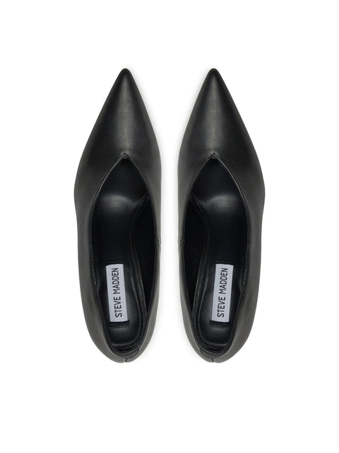 Steve Madden Women's Black Leather Sedona Stiletto Heels | Steve Madden In Lebanon