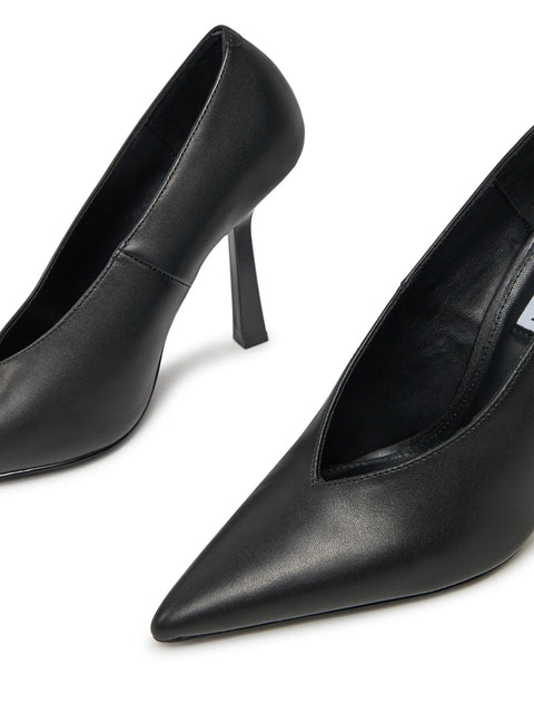 Steve Madden Women's Black Leather Sedona Stiletto Heels | Steve Madden In Lebanon