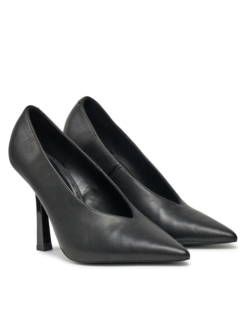 Steve Madden Women's Black Leather Sedona Stiletto Heels | Steve Madden In Lebanon