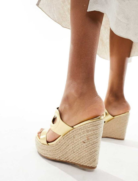 Steve Madden Women's Gold Settle Heeled Sandal |Steve Madden In Lebanon