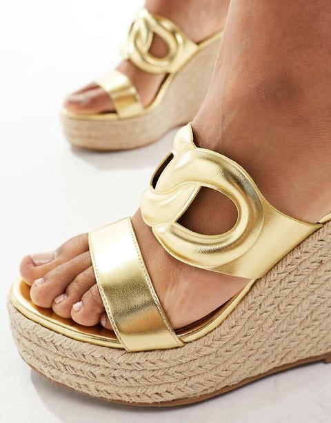 Steve Madden Women's Gold Settle Heeled Sandal |Steve Madden In Lebanon