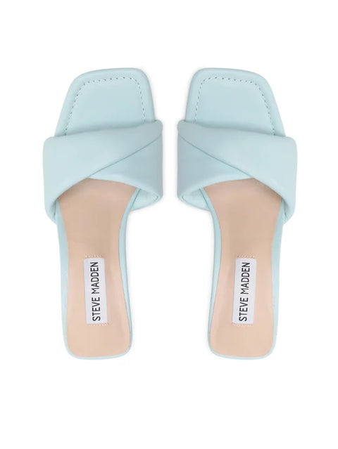 Steve Madden Women's Baby Blue Leather Thai Heeled Sandal |Steve Madden In Lebanon