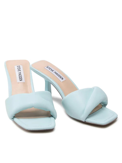 Steve Madden Women's Baby Blue Leather Thai Heeled Sandal |Steve Madden In Lebanon