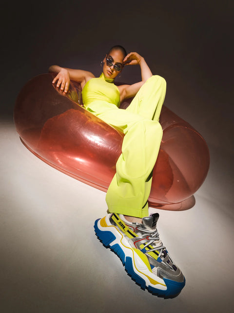 Steve Madden Women's Blue/Silver Kingdom-E Sneakers | Steve Madden In Lebanon