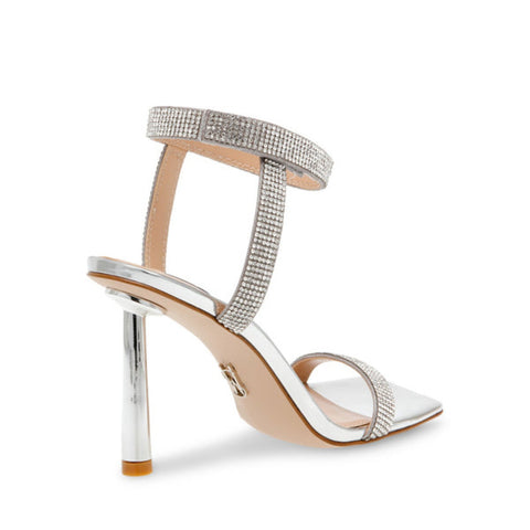 Steve Madden Women's Silver Rhinestone Elitist Sandals | Steve Madden In Lebanon