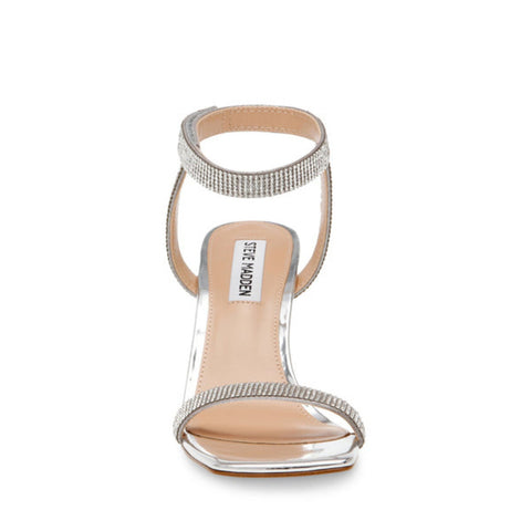 Steve Madden Women's Silver Rhinestone Elitist Sandals | Steve Madden In Lebanon