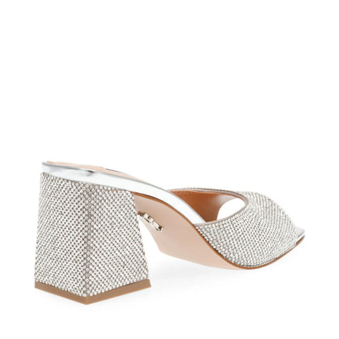 Steve Madden Women's Silver Rhinestone Glowig-R Heeled Sandal |Steve Madden In Lebanon