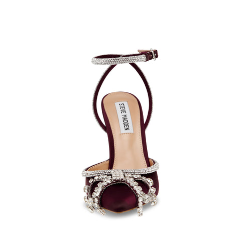 Steve Madden Women's Burgundy Wine Satin Vibrantly Heels |Steve Madden In Lebanon