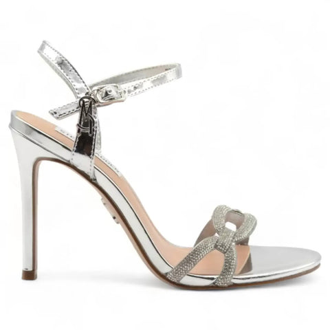 Steve Madden Women's Silver Fabric Satire Heels | Steve Madden In Lebanon