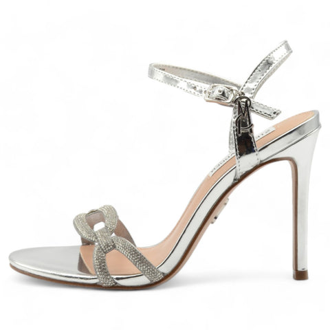 Steve Madden Women's Silver Fabric Satire Heels | Steve Madden In Lebanon