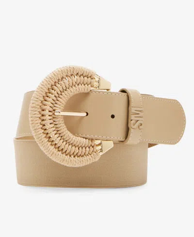 Steve Madden Women's Khaki Wrapped Stretch Faux-leather Belt | Steve Madden In Lebanon
