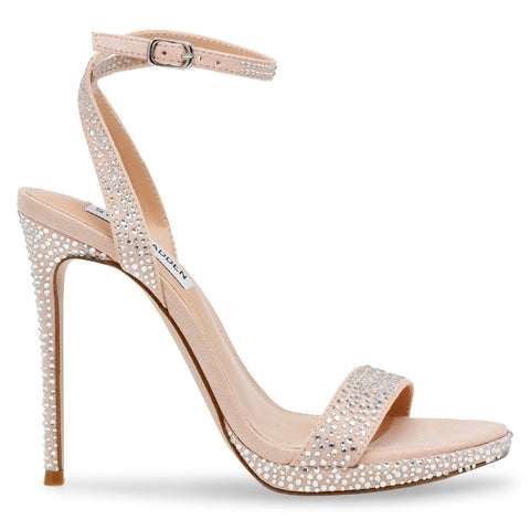 Steve Madden Women's Beige Rhinestone Wordly-R Heeled Sandal |Steve Madden In Lebanon