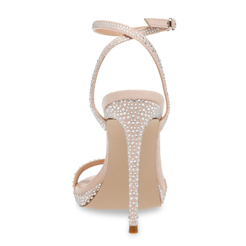 Steve Madden Women's Beige Rhinestone Wordly-R Heeled Sandal |Steve Madden In Lebanon