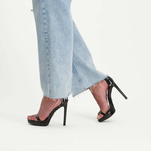 Steve Madden Women's Black Patent Synthetic Milano Sandal | Steve Madden In Lebanon