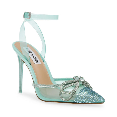 Steve Madden Women's Aqua Sea Glass Synthetic Valance Sandals | Steve Madden In Lebanon
