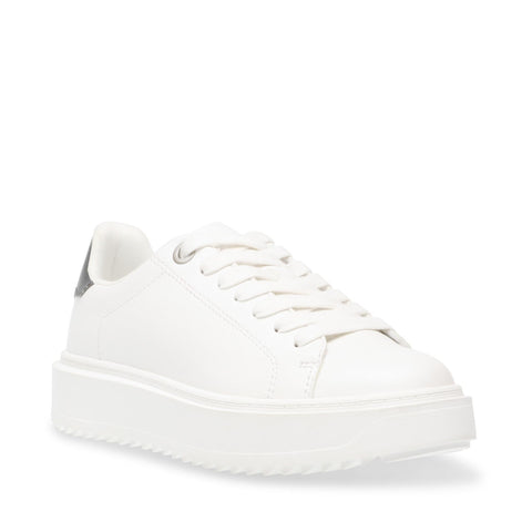 Steve Madden Women's White & Black Catcher Sneakers | Steve Madden In Lebanon