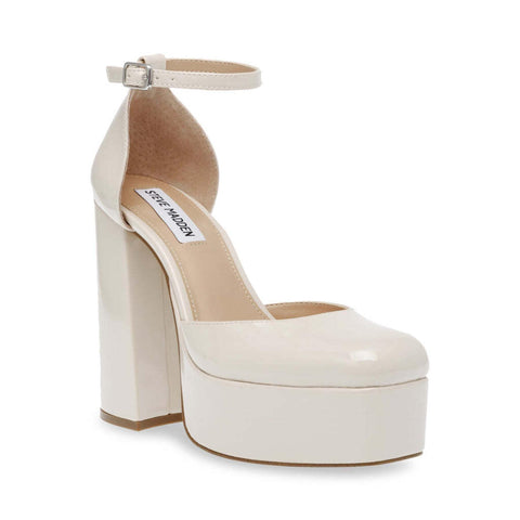 Steve Madden Women's White Patent Synthetic Sandals | Steve Madden In Lebanon