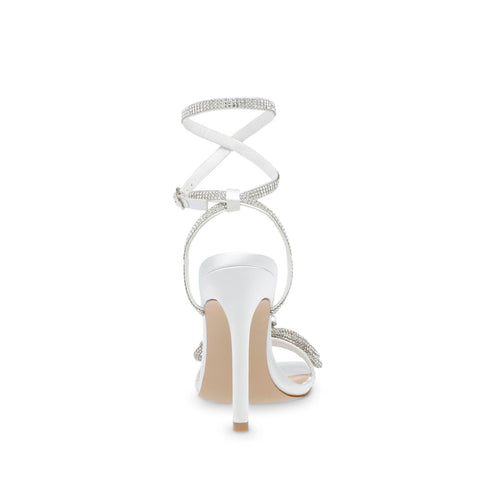 Steve Madden white Satin Unleash Sandal's  | Steve Madden In Lebanon